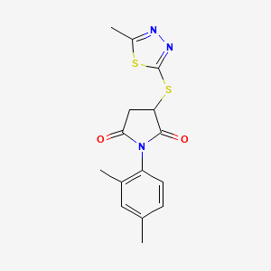 1-(2,4-Dimethylphenyl)-3-[(5-methyl-1,3,4-thiadiazol-2-yl)sulfanyl]pyrrolidine-2,5-dione