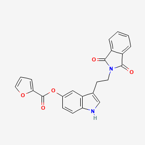 3-[2-(1,3-dioxo-1,3-dihydro-2H-isoindol-2-yl)ethyl]-1H-indol-5-yl furan-2-carboxylate