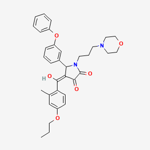 3-hydroxy-4-(2-methyl-4-propoxybenzoyl)-1-[3-(4-morpholinyl)propyl]-5-(3-phenoxyphenyl)-1,5-dihydro-2H-pyrrol-2-one