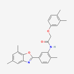 N-[5-(5,7-dimethyl-1,3-benzoxazol-2-yl)-2-methylphenyl]-2-(3,4-dimethylphenoxy)acetamide