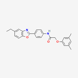 molecular formula C25H24N2O3 B11627751 2-(3,5-dimethylphenoxy)-N-[4-(5-ethyl-1,3-benzoxazol-2-yl)phenyl]acetamide 