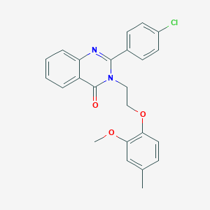 2-(4-chlorophenyl)-3-[2-(2-methoxy-4-methylphenoxy)ethyl]quinazolin-4(3H)-one