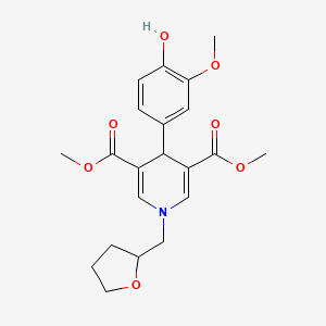 Dimethyl 4-(4-hydroxy-3-methoxyphenyl)-1-(tetrahydrofuran-2-ylmethyl)-1,4-dihydropyridine-3,5-dicarboxylate