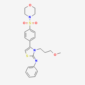 N-[(2Z)-3-(3-methoxypropyl)-4-[4-(morpholin-4-ylsulfonyl)phenyl]-1,3-thiazol-2(3H)-ylidene]aniline