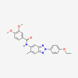 molecular formula C24H24N4O4 B11627797 N-[2-(4-ethoxyphenyl)-6-methyl-2H-benzotriazol-5-yl]-3,4-dimethoxybenzamide 