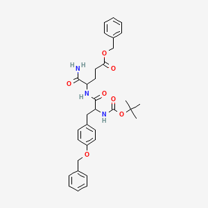 molecular formula C33H39N3O7 B11627806 benzyl O-benzyl-N-(tert-butoxycarbonyl)tyrosyl-alpha-glutaminate 