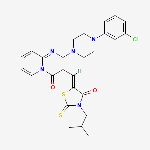 2-[4-(3-chlorophenyl)piperazin-1-yl]-3-[(Z)-(3-isobutyl-4-oxo-2-thioxo-1,3-thiazolidin-5-ylidene)methyl]-4H-pyrido[1,2-a]pyrimidin-4-one