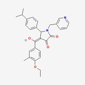 4-(4-ethoxy-3-methylbenzoyl)-3-hydroxy-5-[4-(propan-2-yl)phenyl]-1-[(pyridin-3-yl)methyl]-2,5-dihydro-1H-pyrrol-2-one