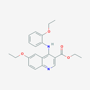 Ethyl 6-ethoxy-4-[(2-ethoxyphenyl)amino]quinoline-3-carboxylate