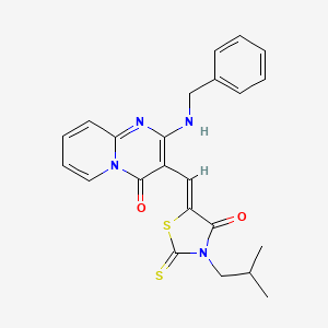 2-(benzylamino)-3-[(Z)-(3-isobutyl-4-oxo-2-thioxo-1,3-thiazolidin-5-ylidene)methyl]-4H-pyrido[1,2-a]pyrimidin-4-one