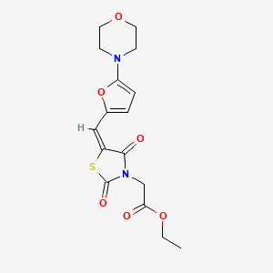 ethyl [(5E)-5-{[5-(morpholin-4-yl)furan-2-yl]methylidene}-2,4-dioxo-1,3-thiazolidin-3-yl]acetate