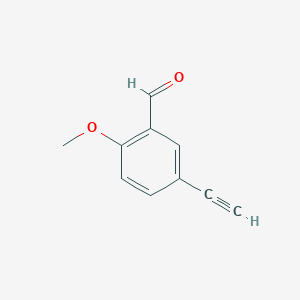 molecular formula C10H8O2 B116279 5-Ethynyl-2-methoxybenzaldehyde CAS No. 142686-55-3