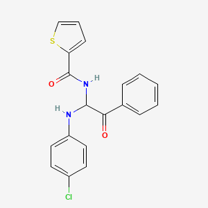 N-{1-[(4-chlorophenyl)amino]-2-oxo-2-phenylethyl}thiophene-2-carboxamide