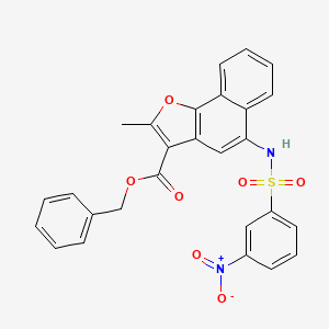 Benzyl 2-methyl-5-{[(3-nitrophenyl)sulfonyl]amino}naphtho[1,2-b]furan-3-carboxylate