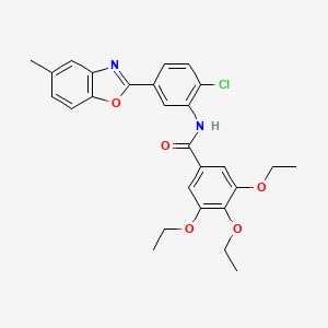 N-[2-chloro-5-(5-methyl-1,3-benzoxazol-2-yl)phenyl]-3,4,5-triethoxybenzamide