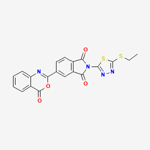 2-[5-(ethylsulfanyl)-1,3,4-thiadiazol-2-yl]-5-(4-oxo-4H-3,1-benzoxazin-2-yl)-1H-isoindole-1,3(2H)-dione