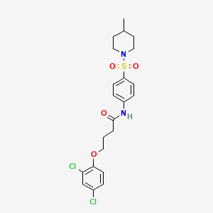 molecular formula C22H26Cl2N2O4S B11627958 4-(2,4-dichlorophenoxy)-N-{4-[(4-methylpiperidin-1-yl)sulfonyl]phenyl}butanamide 