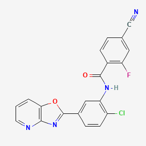 N-[2-chloro-5-([1,3]oxazolo[4,5-b]pyridin-2-yl)phenyl]-4-cyano-2-fluorobenzamide