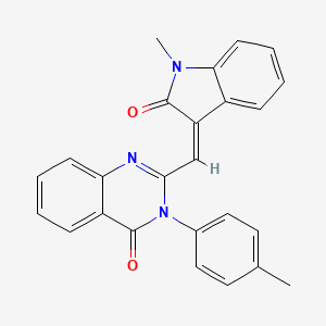 2-[(Z)-(1-methyl-2-oxo-1,2-dihydro-3H-indol-3-ylidene)methyl]-3-(4-methylphenyl)quinazolin-4(3H)-one