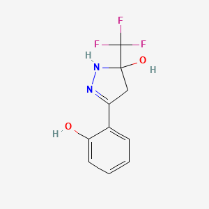 3-(2-hydroxyphenyl)-5-(trifluoromethyl)-4,5-dihydro-1H-pyrazol-5-ol