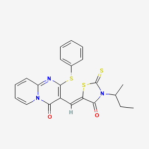 3-[(Z)-(3-Sec-butyl-4-oxo-2-thioxo-1,3-thiazolidin-5-ylidene)methyl]-2-(phenylsulfanyl)-4H-pyrido[1,2-A]pyrimidin-4-one