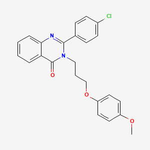 molecular formula C24H21ClN2O3 B11628115 2-(4-chlorophenyl)-3-[3-(4-methoxyphenoxy)propyl]quinazolin-4(3H)-one 