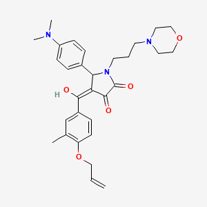 molecular formula C30H37N3O5 B11628118 4-[4-(allyloxy)-3-methylbenzoyl]-5-[4-(dimethylamino)phenyl]-3-hydroxy-1-[3-(4-morpholinyl)propyl]-1,5-dihydro-2H-pyrrol-2-one 