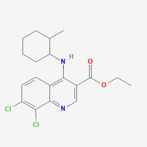 Ethyl 7,8-dichloro-4-[(2-methylcyclohexyl)amino]quinoline-3-carboxylate