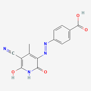 4-[(2E)-2-(5-cyano-6-hydroxy-4-methyl-2-oxopyridin-3(2H)-ylidene)hydrazinyl]benzoic acid