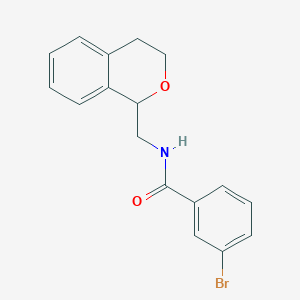 3-bromo-N-(3,4-dihydro-1H-isochromen-1-ylmethyl)benzamide