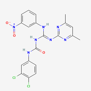 1-(3,4-Dichlorophenyl)-3-[(Z)-[(4,6-dimethylpyrimidin-2-YL)amino][(3-nitrophenyl)amino]methylidene]urea