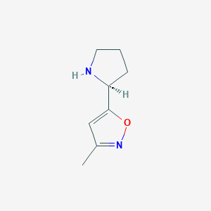 molecular formula C8H12N2O B116282 (S)-3-Methyl-5-(pyrrolidin-2-yl)isoxazole CAS No. 147402-52-6