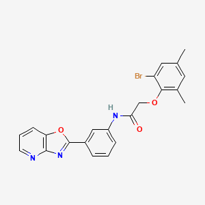 2-(2-bromo-4,6-dimethylphenoxy)-N-[3-([1,3]oxazolo[4,5-b]pyridin-2-yl)phenyl]acetamide