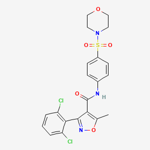 3-(2,6-dichlorophenyl)-5-methyl-N-[4-(morpholin-4-ylsulfonyl)phenyl]isoxazole-4-carboxamide