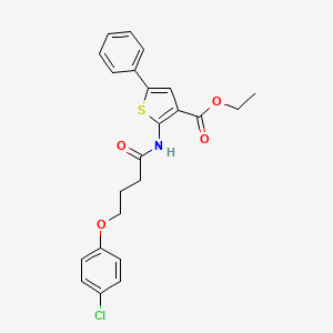 Ethyl 2-[4-(4-chlorophenoxy)butanoylamino]-5-phenylthiophene-3-carboxylate