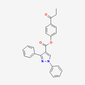 4-propanoylphenyl 1,3-diphenyl-1H-pyrazole-4-carboxylate