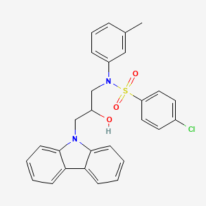 N-[3-(9H-carbazol-9-yl)-2-hydroxypropyl]-4-chloro-N-(3-methylphenyl)benzenesulfonamide