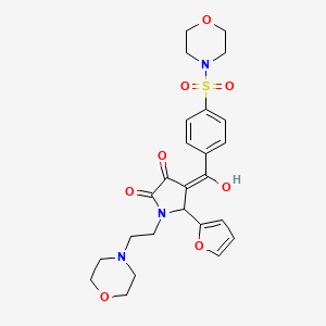 5-(furan-2-yl)-3-hydroxy-1-[2-(morpholin-4-yl)ethyl]-4-{[4-(morpholin-4-ylsulfonyl)phenyl]carbonyl}-1,5-dihydro-2H-pyrrol-2-one