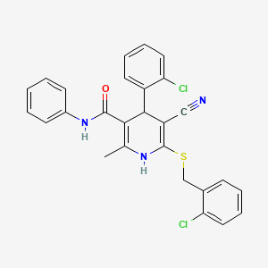 6-[(2-chlorobenzyl)sulfanyl]-4-(2-chlorophenyl)-5-cyano-2-methyl-N-phenyl-1,4-dihydropyridine-3-carboxamide