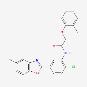 N-[2-chloro-5-(5-methyl-1,3-benzoxazol-2-yl)phenyl]-2-(2-methylphenoxy)acetamide