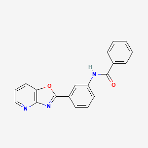 molecular formula C19H13N3O2 B11628336 N-[3-([1,3]oxazolo[4,5-b]pyridin-2-yl)phenyl]benzamide 