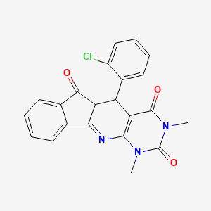 2-(2-chlorophenyl)-5,7-dimethyl-5,7,9-triazatetracyclo[8.7.0.03,8.011,16]heptadeca-3(8),9,11,13,15-pentaene-4,6,17-trione