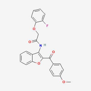 2-(2-fluorophenoxy)-N-[2-(4-methoxybenzoyl)-1-benzofuran-3-yl]acetamide