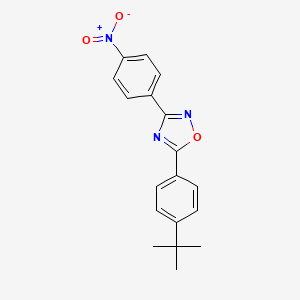 molecular formula C18H17N3O3 B11628397 5-(4-Tert-butylphenyl)-3-(4-nitrophenyl)-1,2,4-oxadiazole 