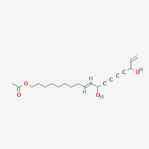 molecular formula C20H28O4 B1162840 11,16-二羟基十八-9,17-二烯-12,14-二炔-1-基乙酸酯 CAS No. 213905-35-2