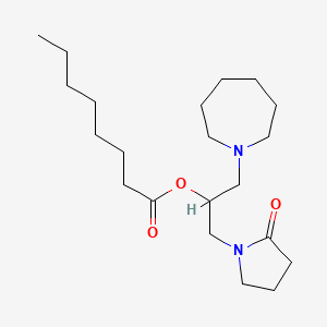 1-(Azepan-1-yl)-3-(2-oxopyrrolidin-1-yl)propan-2-yl octanoate