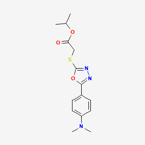 Propan-2-yl ({5-[4-(dimethylamino)phenyl]-1,3,4-oxadiazol-2-yl}sulfanyl)acetate