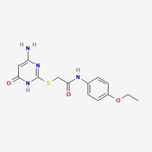 molecular formula C14H16N4O3S B11628414 2-[(4-amino-6-oxo-1,6-dihydropyrimidin-2-yl)sulfanyl]-N-(4-ethoxyphenyl)acetamide 