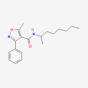 molecular formula C19H26N2O2 B11628443 5-methyl-N-(octan-2-yl)-3-phenyl-1,2-oxazole-4-carboxamide 