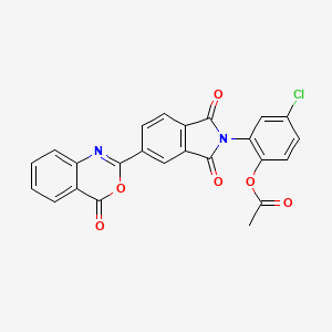 molecular formula C24H13ClN2O6 B11628450 4-chloro-2-[1,3-dioxo-5-(4-oxo-4H-3,1-benzoxazin-2-yl)-1,3-dihydro-2H-isoindol-2-yl]phenyl acetate 